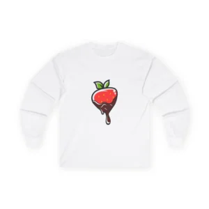Chocolate Strawberry Bash Long Sleeve Tee, Fun Party Shirt, Birthday Celebration Gift, Foodie Style Clothing, Casual Unisex Top
